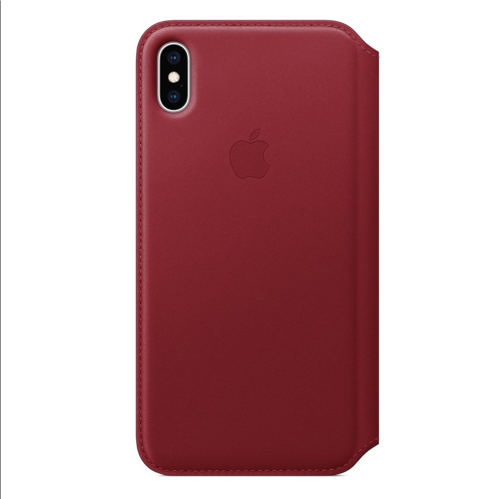 Apple iPhone XS Max Leather Folio - (PRODUCT)RED